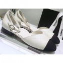 Fashion Chanel Mary Janes G36048 Lambskin White 2020 AQ00792