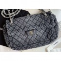 Fashion Imitation Chanel Denim Large Classic Flap Bag Gray 2020 AQ03314