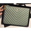 First-class Quality Chanel Caviar Leather Owl Charms Chevron Pouch Clutch Small Bag A82545 Green 2018 AQ02405