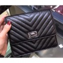 First-class Quality Chanel Chevron Reissue Classic Wallet On Chain WOC Bag A84310 Black AQ01937