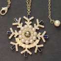 High Imitation Chanel Pearl Snowflake Pendant Necklace AB2337 2019 Collection AQ01482