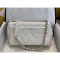 High Imitation Chanel Quilted Lambskin Large Flap Bag with Resin Chain AS1354 White 2019 Collection AQ02057