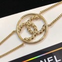 High Imitation Chanel Square Crystal CC Round Bracelet Gold/Crystal White 2019 Collection AQ02325