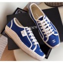 High Imitation Chanel Vintage Canvas Sneakers Blue 2020 AQ02579