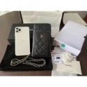 High Quality chanel caviar leather classic clutch with chain black with silver hardware 2020 AQ01954