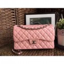 High Quality Imitation Chanel Classic jumbo Flap Bag 1113 pink in patent leather with silver Hardware AQ01691