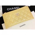 Hot Chanel Iridescent Pearl Caviar Pouch Clutch Bag Yellow 2019 AQ03944