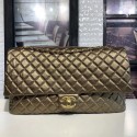 Hot Chanel Quilted Calfskin Maxi Classic Flap Boarding Bag A91169 Champagne Gold 2020 Collection AQ02714