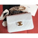 Hot Fake chanel vintage classic flap bag white AQ03698