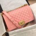 Hot Knockoff Chanel Quilted Calfskin Medium Boy Flap Bag A67086 Pink 2019 Collection AQ01011