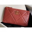 Hot Replica Chanel 19 Lambskin Small Pouch Bag AP1059 Red 2020 AQ04363