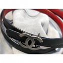 Hot Replica Chanel CC Belt 15mm Width Black/Red 2018 AQ01237