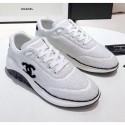 Imitation 1:1 Chanel Terry-cloth & Goatskin Classic Sneaker White 2020 Collection AQ01468