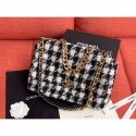 Imitation AAA Chanel 19 Tweed Maxi Flap Bag Black/White AS1162 2019 Collection AQ03391