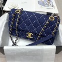 Imitation AAA Chanel Quilted Denim Medium Flap Bag AS1328 Blue 2020 Collection AQ02700