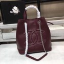 Imitation Best Chanel Calfskin & silver-Tone Metal 80761 Burgundy AQ02244