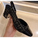 Imitation Best Chanel Heel 6.5cm Slingbacks G31318 Tweed 07 2020 AQ04106