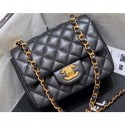 Imitation Best Quality Chanel Original Quality Mini Classic Flap Bag 1115 in Sheepskin Black with Gold Hardware AQ01076