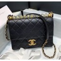 Imitation Chanel Acrylic Beads Goatskin Small Falp Bag AS0585 Black/Gold 2020 Collection AQ02536