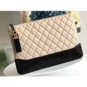 Imitation Chanel Aged Calfskin Gabrielle Pouch Clutch Small Bag A84287 Beige AQ02005