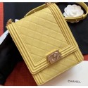 Imitation Chanel Boy North/South Small Flap Bag AS0130 Yellow 2019 AQ01392