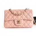 Imitation Chanel Caviar Leather Small Classic Flap Bag A1116 Light Pink/Gold AQ00848