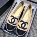 Imitation Chanel CC Filigree Espadrilles Beige/Black 2019 AQ03410