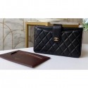 Imitation Chanel Classic Pouch Clutch Bag With Card Holder A81902 Lambskin Black/Gold AQ03220