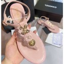 Imitation Chanel Clover Thong Sandals Pink 2020 AQ01639