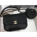 Imitation Chanel Flap Bag and Coin Purse AS1094 Black 2019 AQ01555