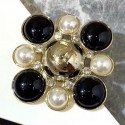 Imitation Chanel Glass Pearls Brooch AB2362 Black 2019 Collection AQ03760