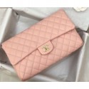 Imitation Chanel Grained Calfskin Classic Clutch Bag A57650 Pink 2019 AQ01456