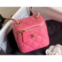 Imitation Chanel Grained Calfskin Mini Vanity with Classic Chain Bag AP1340 Pink 2020 AQ01432