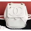 Imitation Chanel Lambskin CC Logo Backpack Bag AS0325 White 2019 AQ01972