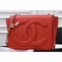 Imitation Chanel Lambskin CC Logo Flap Bag AS0321 Red 2019 AQ04185