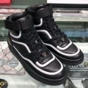 Imitation Chanel Leather High-Top Sneakers G35063 Black 2019 Collection AQ01287