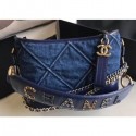 Imitation Chanel Logo Handle Gabrielle Small Hobo Bag AS0865 Denim 2020 AQ04133