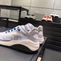 Imitation Chanel Mesh and Fabric Sneakers G34763 Blue 2019 AQ03750