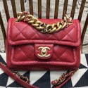 Imitation Chanel Quilted Lambskin Small Flap Bag AS0936 Red 2019 Collection AQ02545