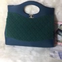 Imitation Chanel Shearling Sheepskin 31 Medium Shopping Bag AS1010 Green 2019 Collection AQ02423