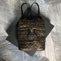 Imitation Chanel Tweed & Gold-Tone Metal large Backpack Bag A69964 2019 AQ03441