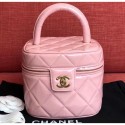 Imitation Chanel Vintage Vanity Case Bag Patent Pink 2019 AQ03942