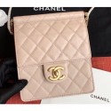 Imitation Cheap Chanel Lambskin with Imitation Pearls Mini Flap Bag AS0580 Apricot 2019 AQ02860