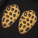 Imitation High Quality Chanel Large Resin Stones Beetle Clip-on Stud Earrings Black/Gold AB1805 2019 Collection AQ03711