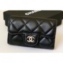 Imitation Top Chanel Key Holder Wallet 31511 Lambskin Black AQ03076