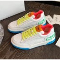 Knockoff AAA Chanel Multicolor Calfskin Leather Sneaker G35934 White/Blue/Yellow 2020 Collection AQ03966