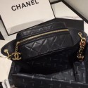 Knockoff AAA Chanel Quilted Lambskin Waist Bag/Belt Bag AS0940 Black 2019 Collection AQ03832