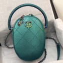 Knockoff Chanel Grained Metallic Lambskin and Rainbow Metal Camera Case AS0765 Blue 2019 Collection AQ01906