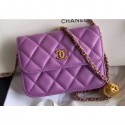 Knockoff Chanel Lambskin Waist Bag AP1465 Mauve 2020 AQ02056