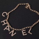 Knockoff Chanel Lettering Necklace AB1361 Gold/Crystal 2019 Collection AQ01005